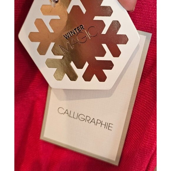 Calligraphie Long Sleeve Sweater Blessed Silver Rhinestones Hot Pink Size M NWT - Picture 9 of 12